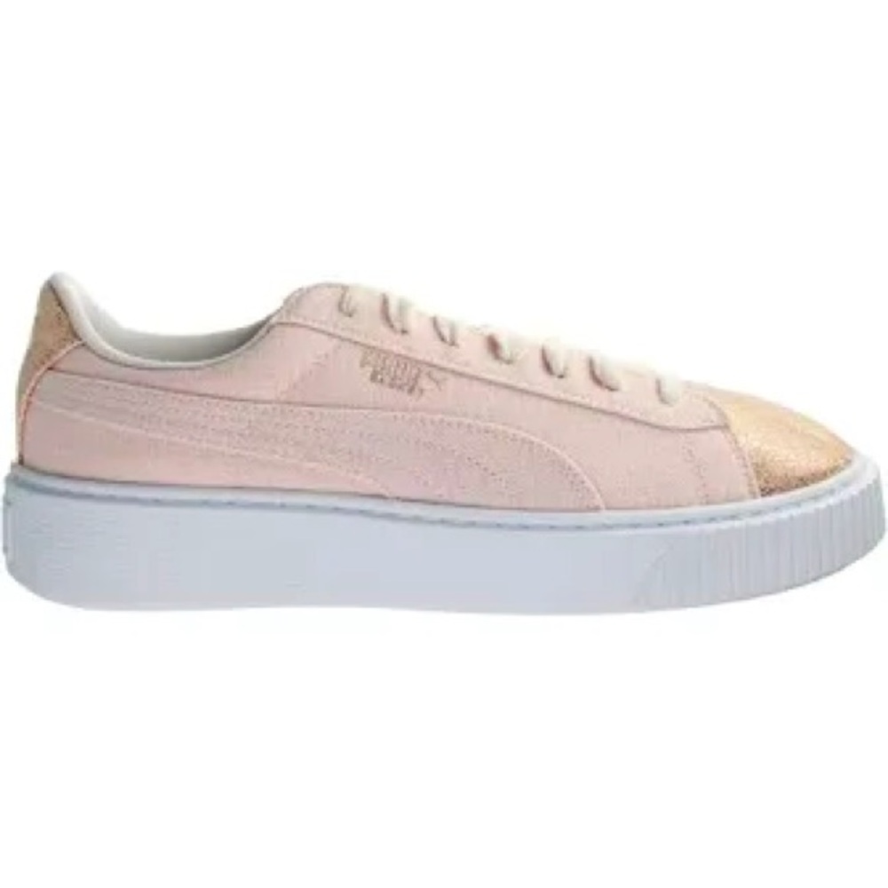 Puma Basket Pink Glitter Women’s Shoes, comes with laces